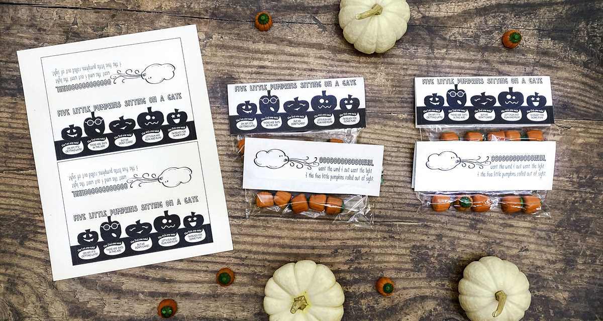 five little pumpkins printable