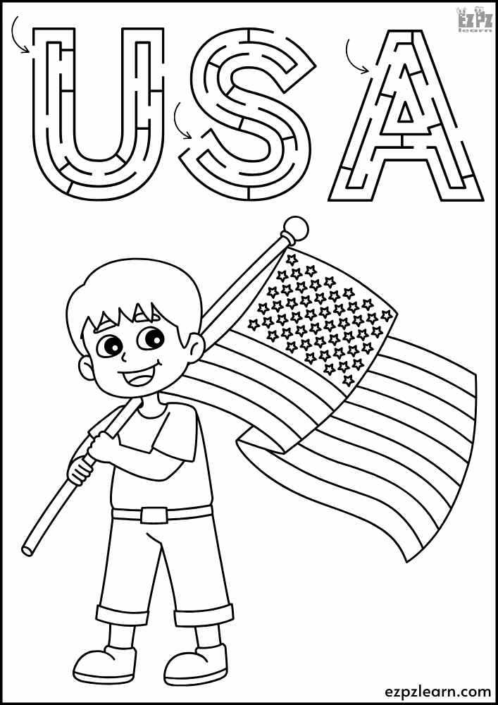 flag coloring pages printable