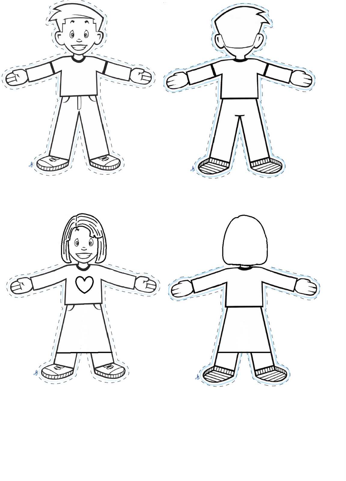 flat stanley template printable