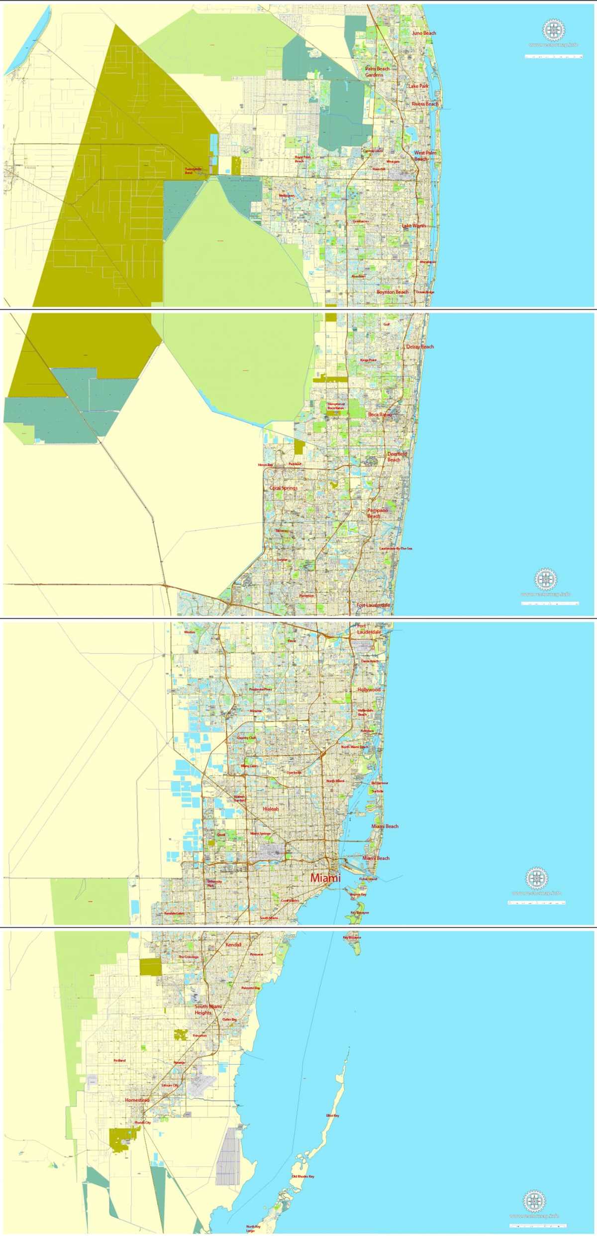 florida map by county printable
