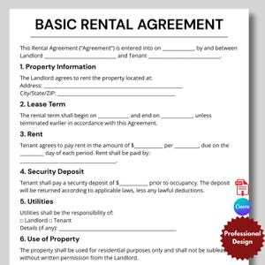 florida rental agreement printable