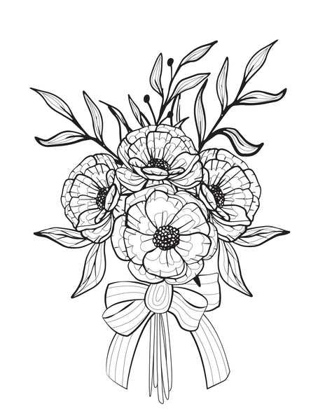 flower coloring pages for adults printable