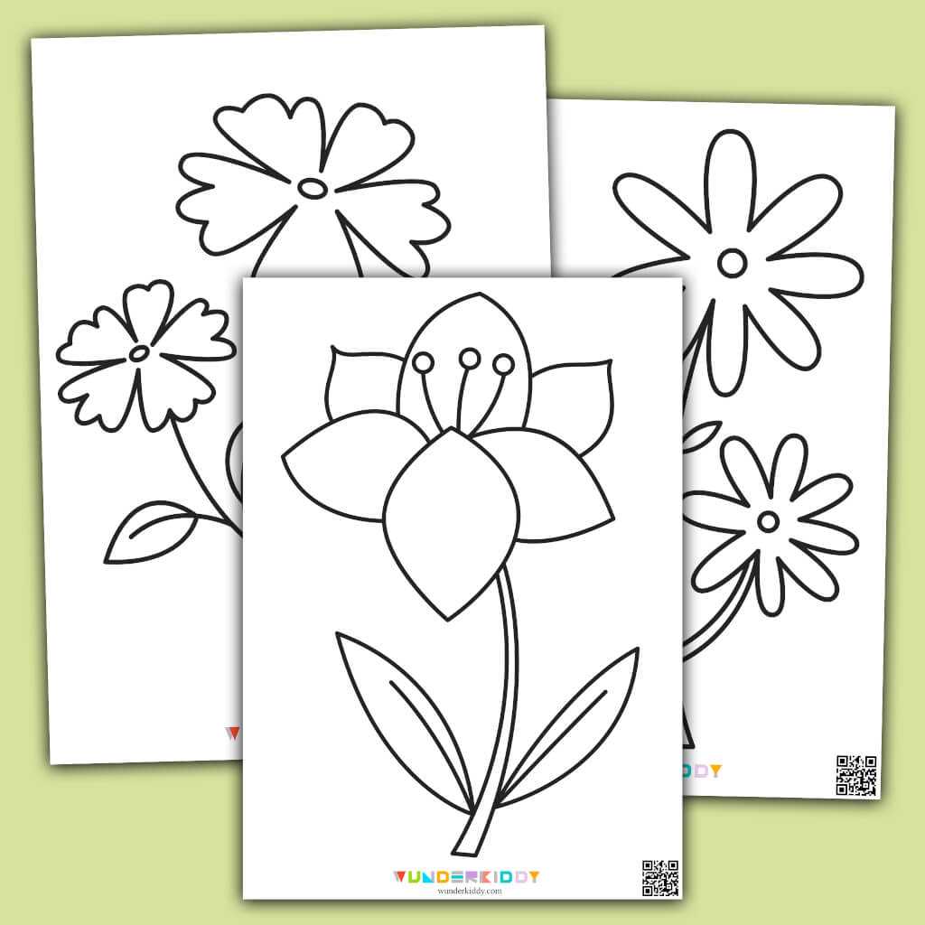 flower colouring pages printable