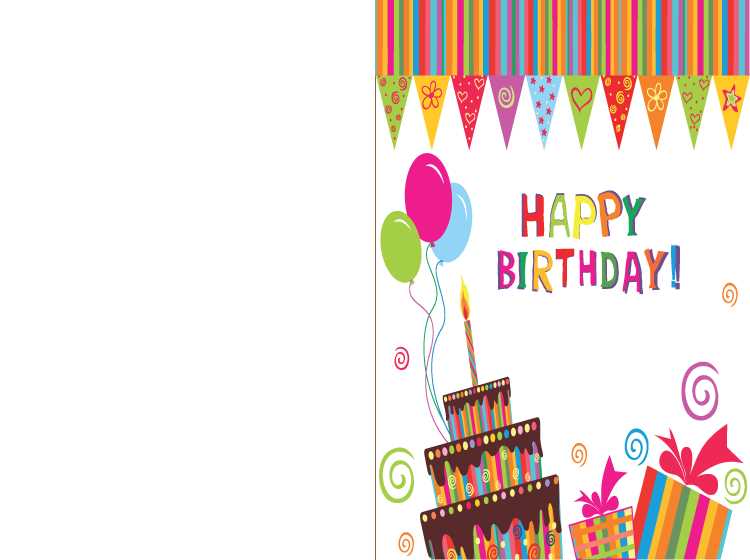 foldable happy birthday card printable