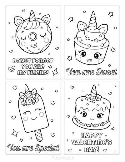 foldable printable valentines day cards to color
