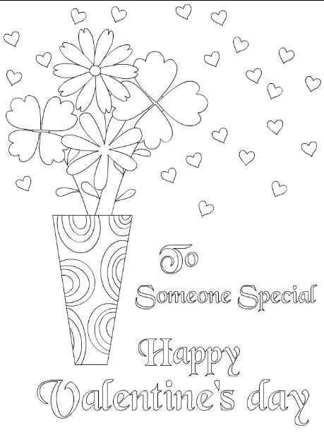 foldable printable valentines day cards to color