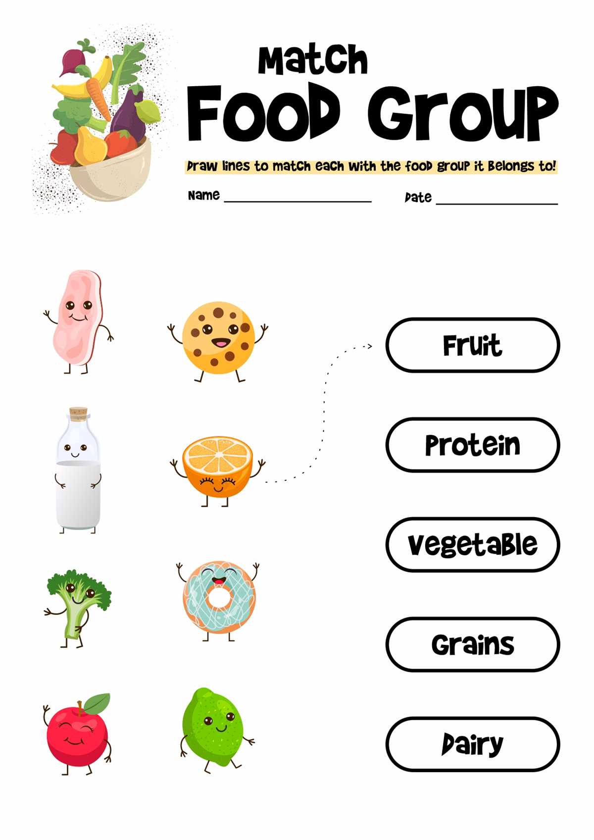 food group printables