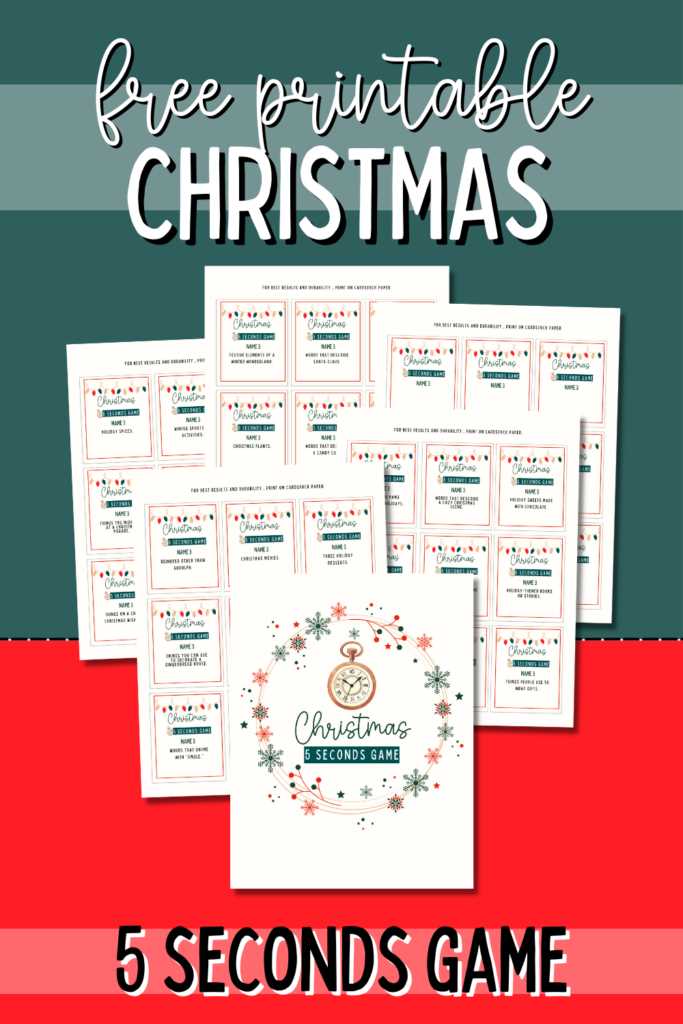 for adults popular printable christmas games