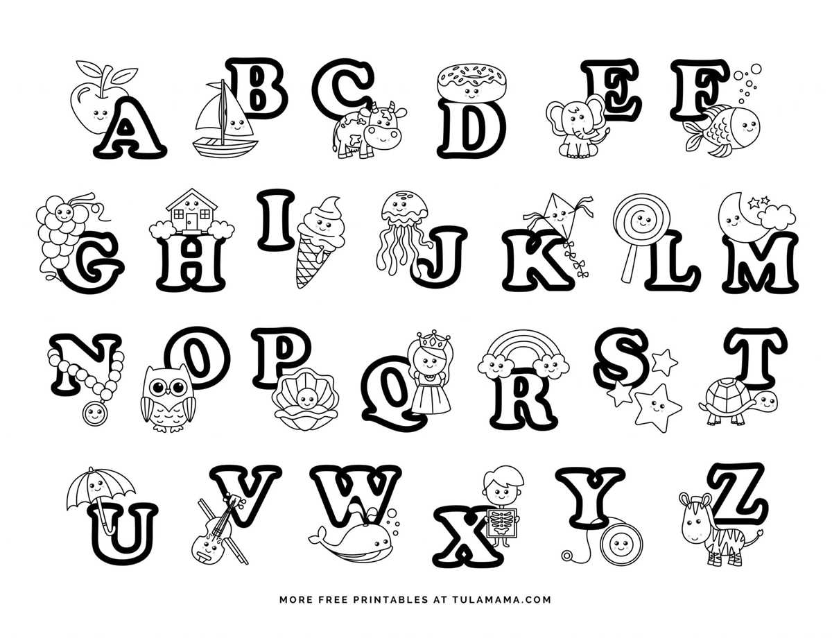 free alphabet coloring printables