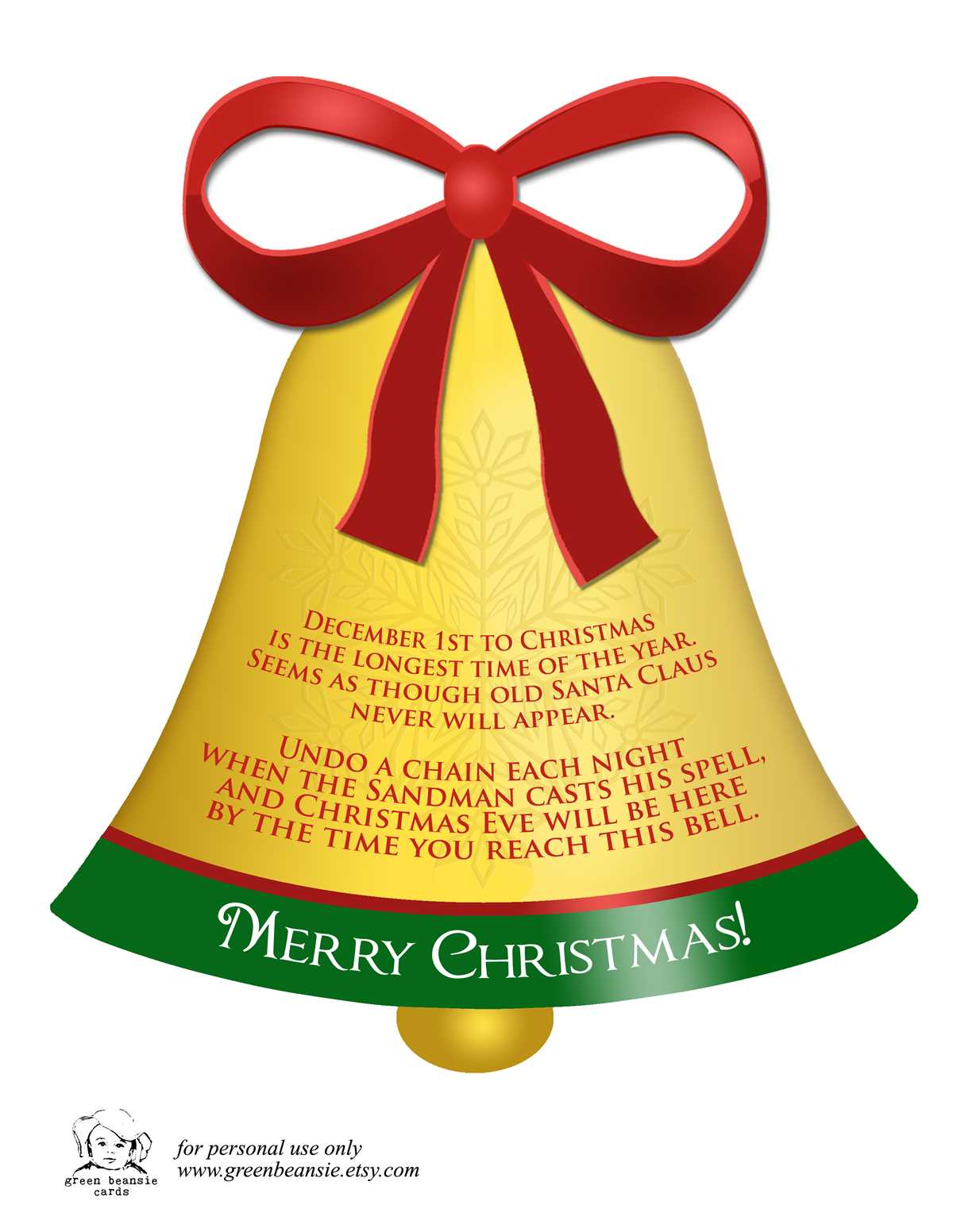 free christmas countdown printable