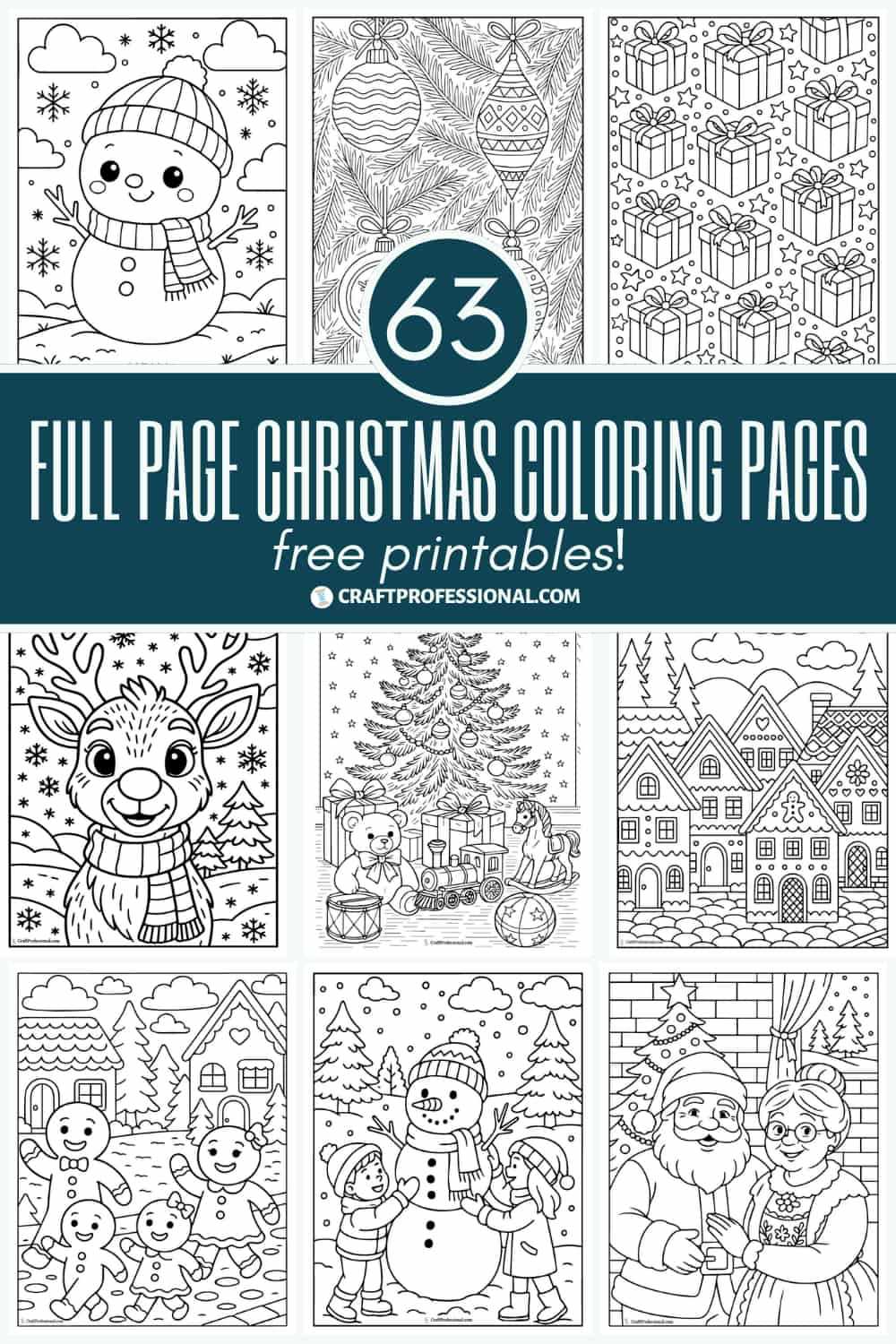 free christmas printables to color