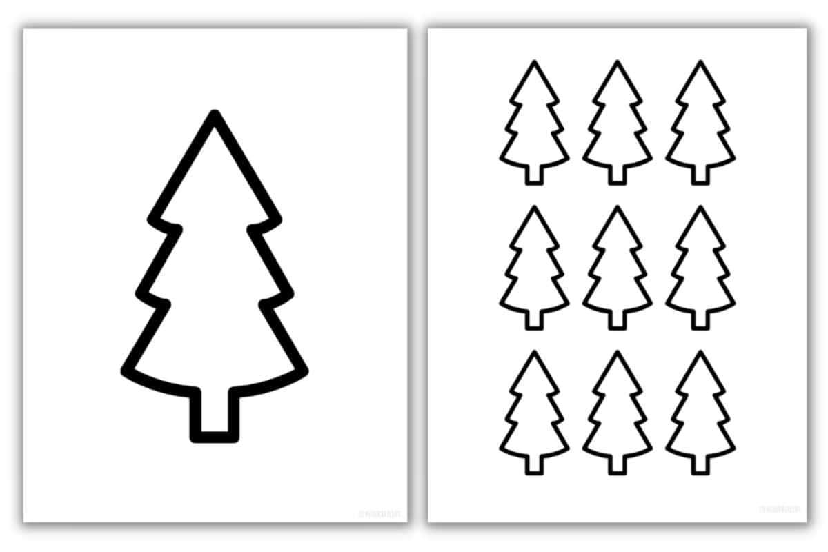 free christmas tree printable template