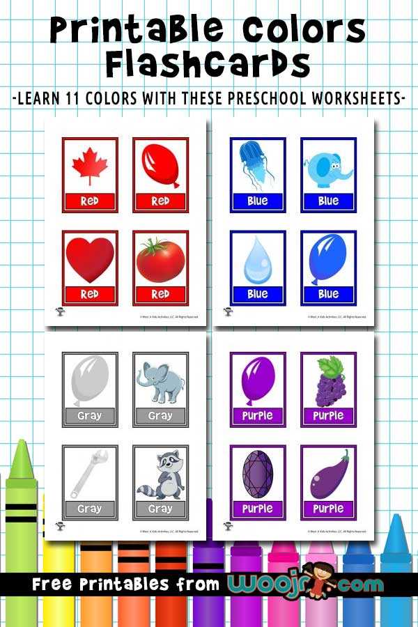 free color flashcards printable