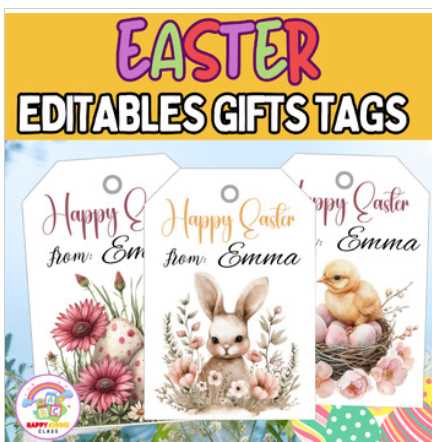free easter tags printables