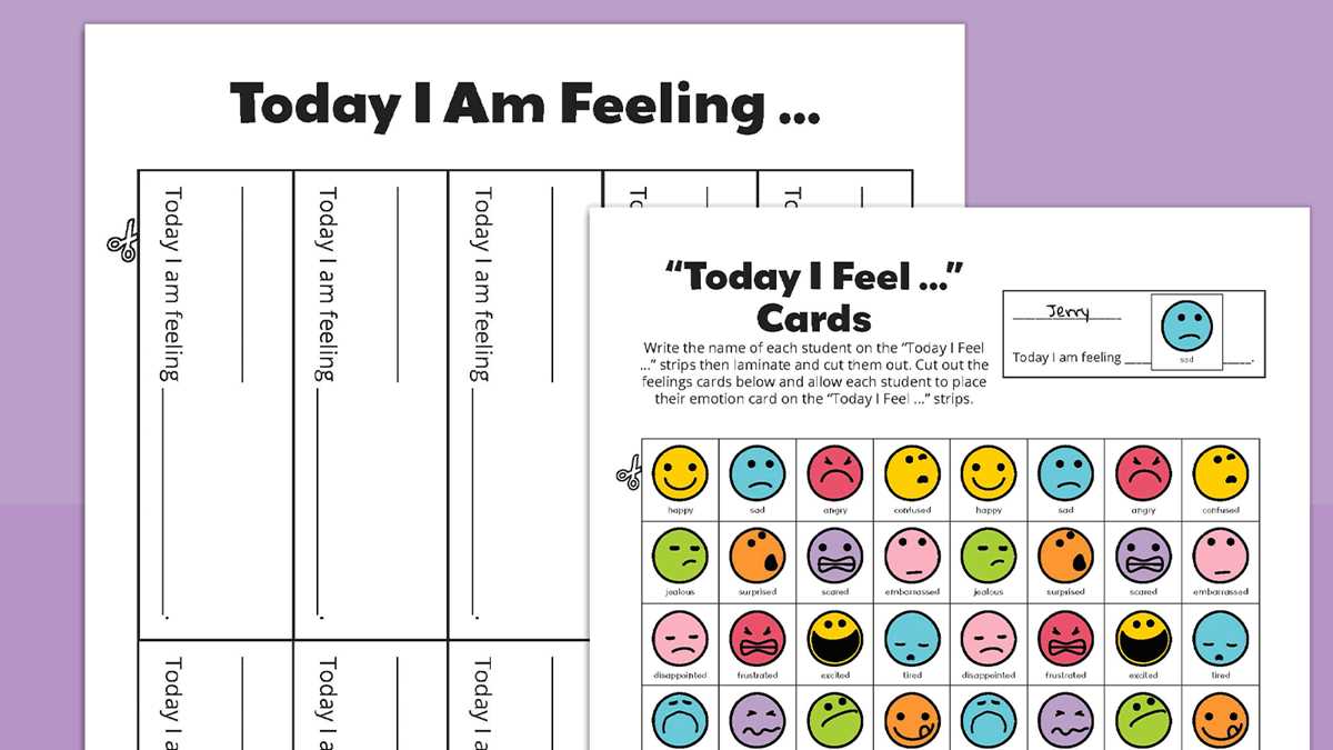 free emotions printables