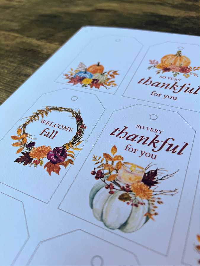 free fall printable tags