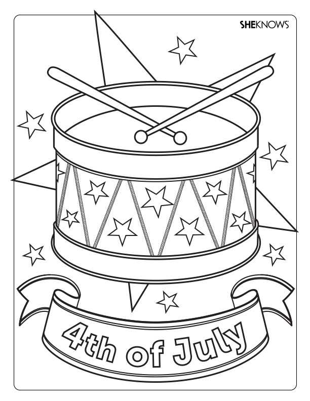 free fourth of july coloring pages printable