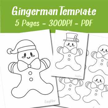 free gingerbread man template printable