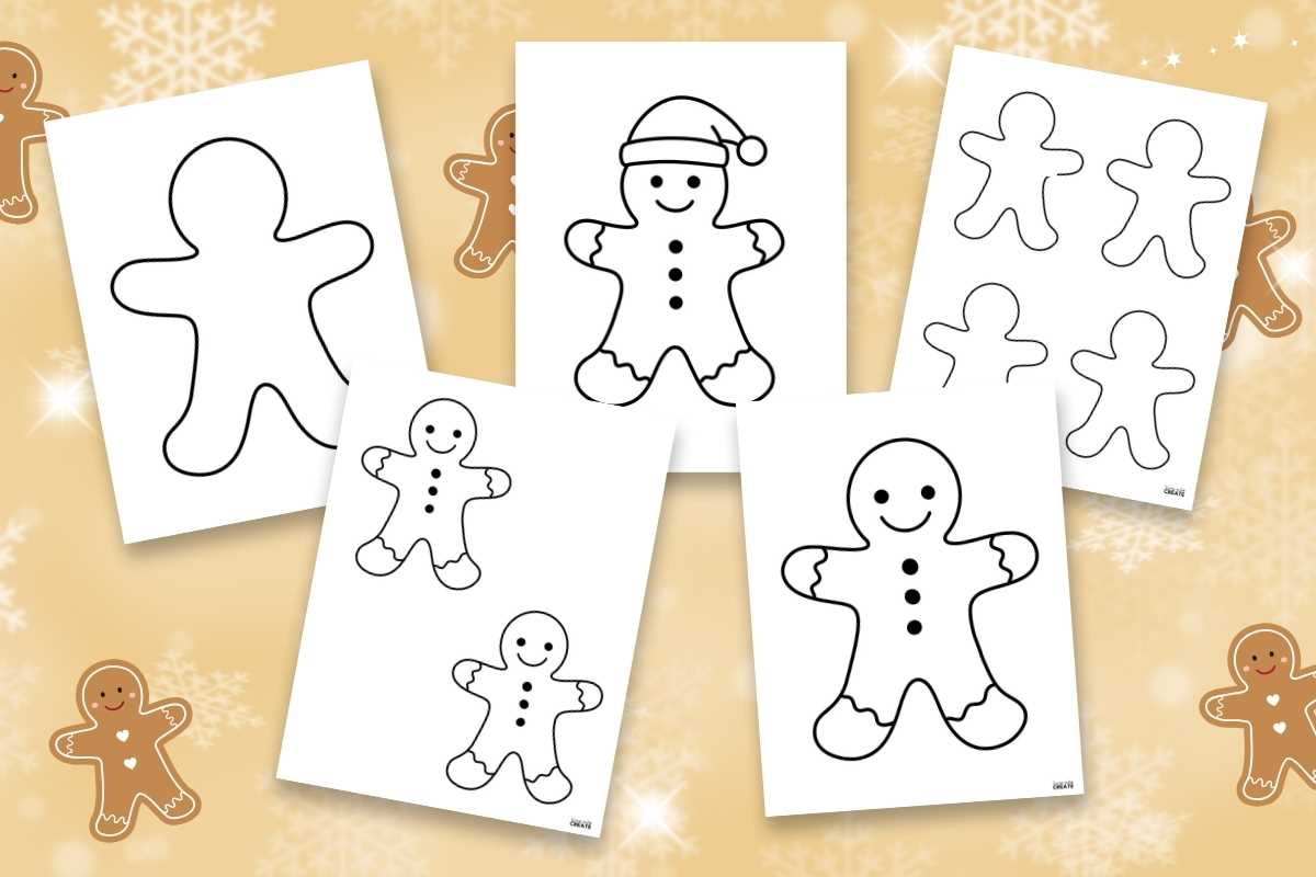 free gingerbread man template printable
