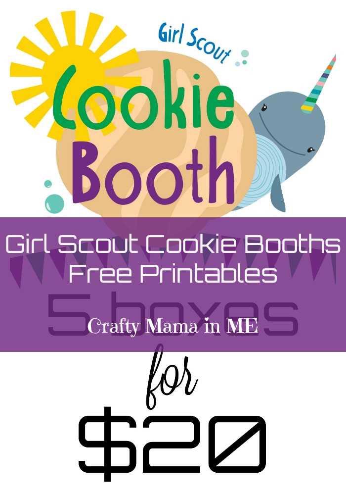 free girl scout cookie printables