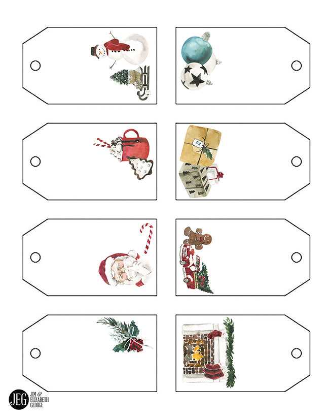 free holiday gift tags printable