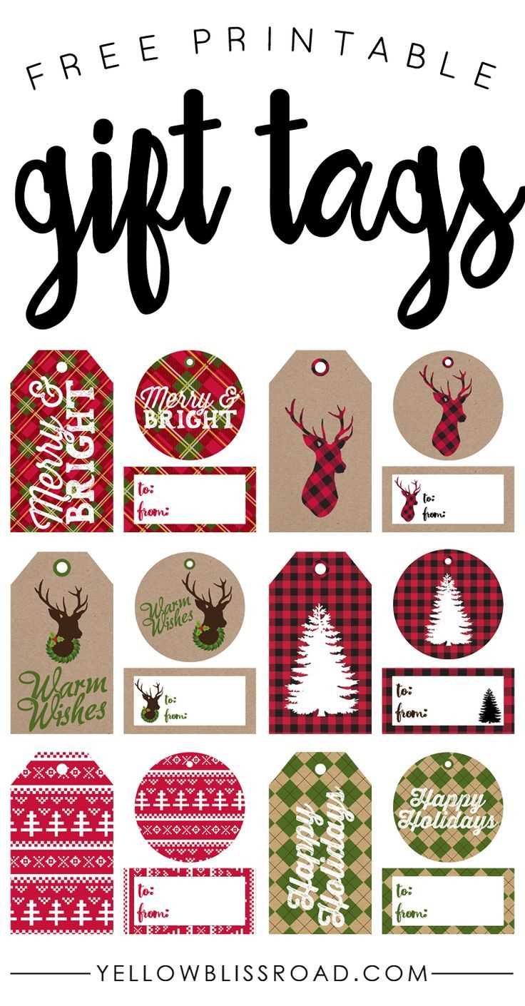 free holiday printable gift tags