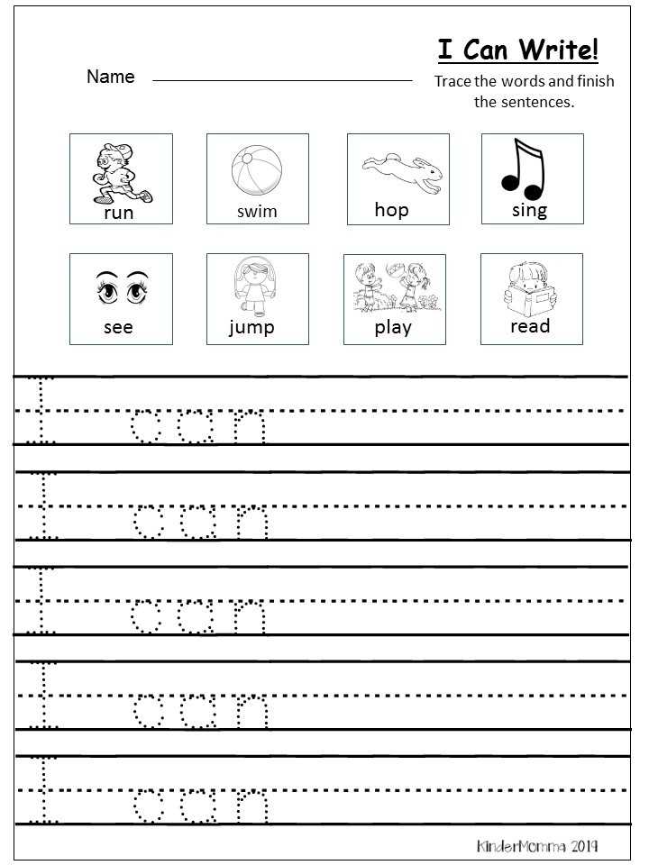 free kindergarten printable worksheets handwriting