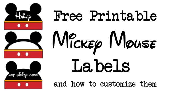 free mickey printables