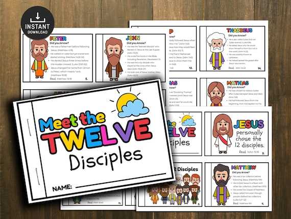free printable 12 disciples craft for preschoolers