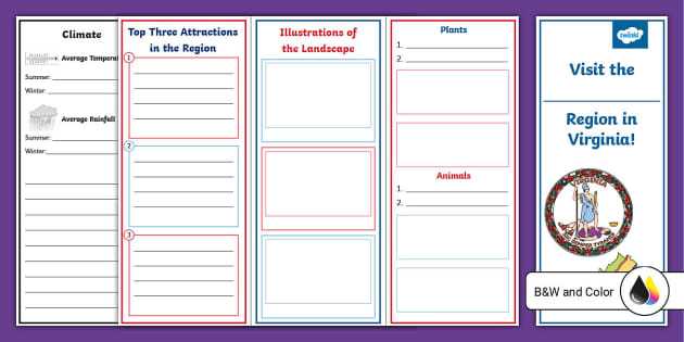 free printable 5 regions of virginia worksheet