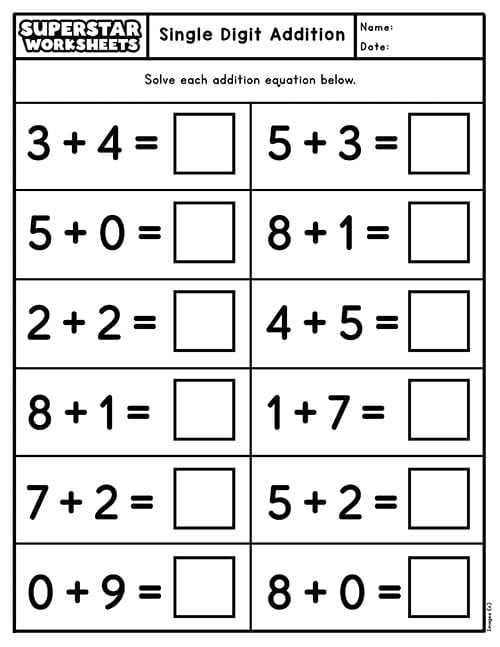 free printable adding and subtracting worksheets
