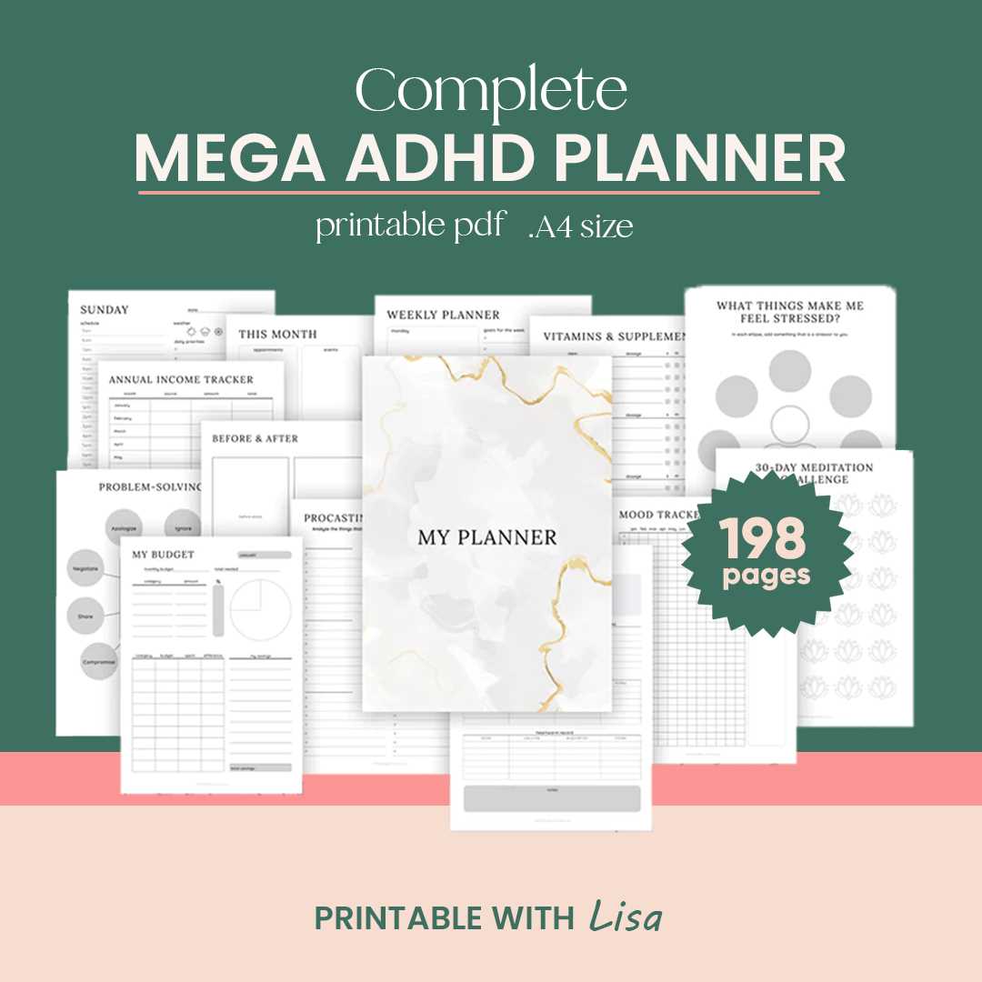 free printable adhd planner