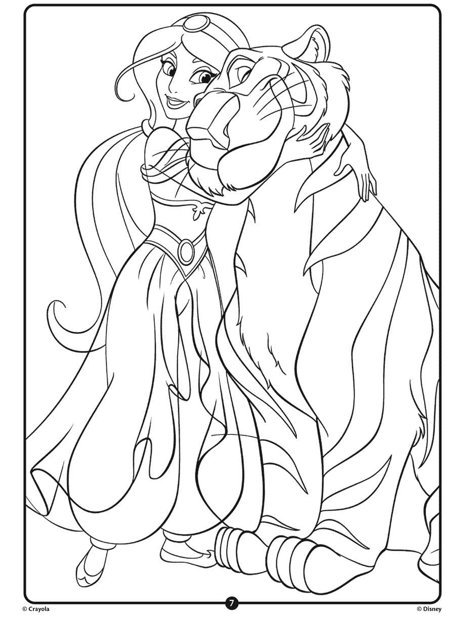 free printable all disney princess coloring pages