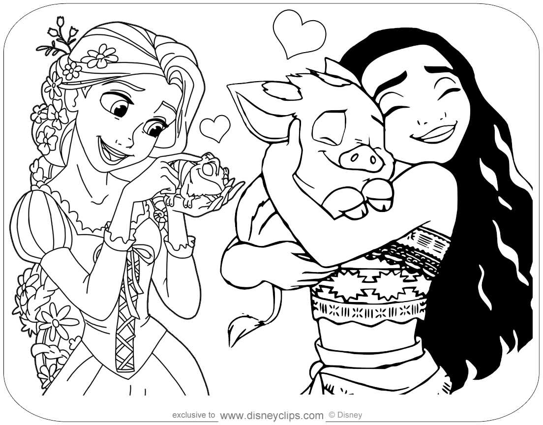 free printable all disney princess coloring pages