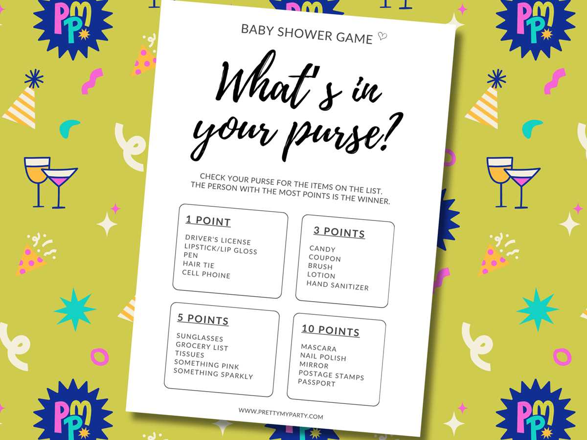 free printable baby shower games with answer key