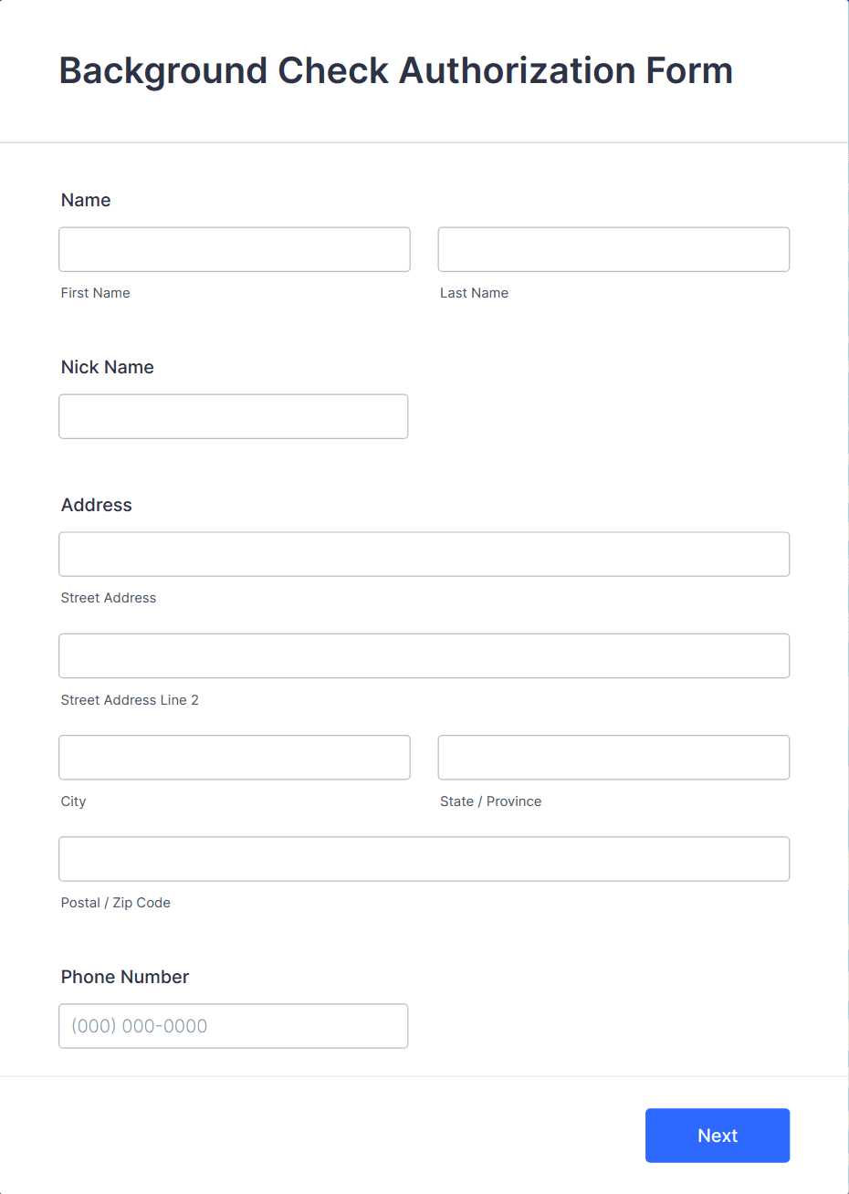 free printable background check authorization form