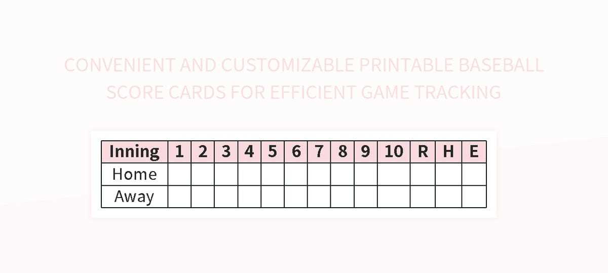 free printable baseball scorecard