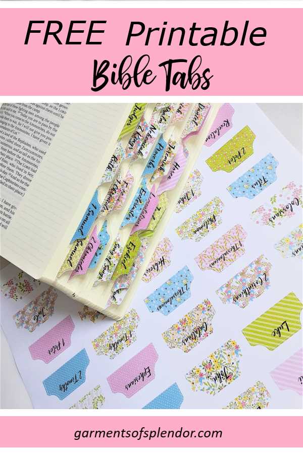 free printable bible tabs