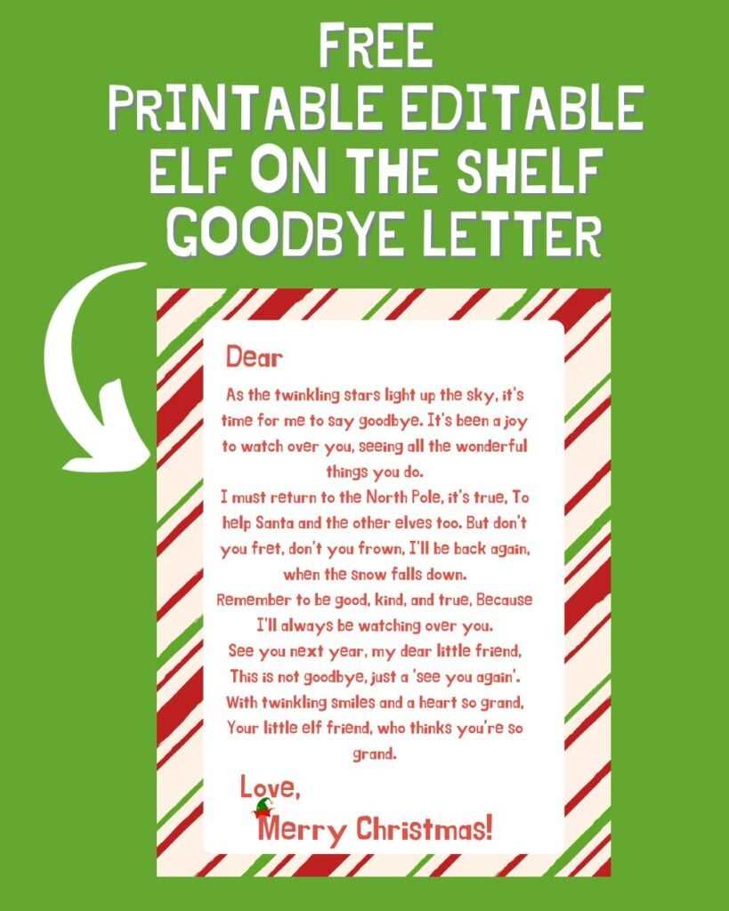 free printable blank elf on the shelf letter template