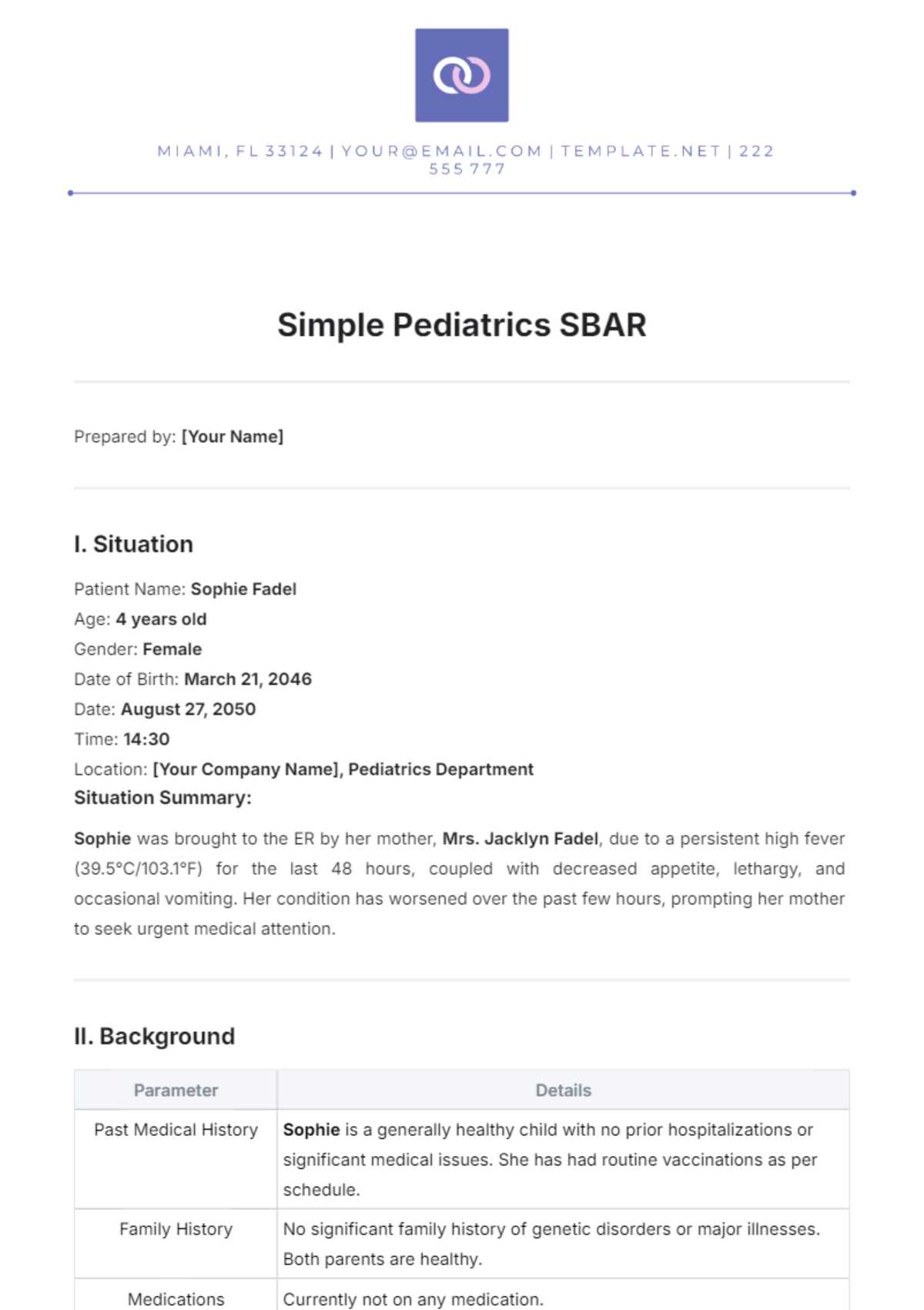 free printable blank sbar template