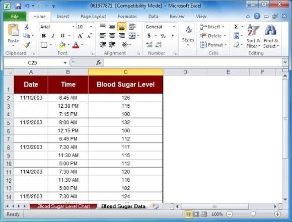 free printable blood sugar log sheets