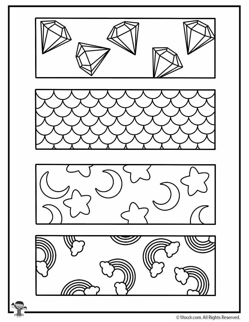 free printable bookmark templates to color