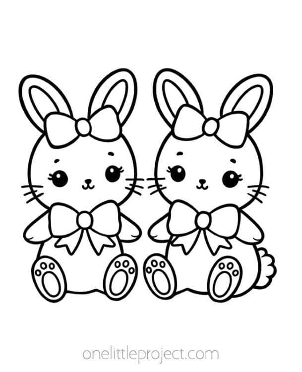 free printable bunny rabbit coloring pages