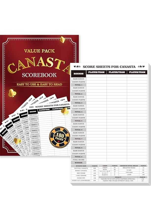 free printable canasta score sheets
