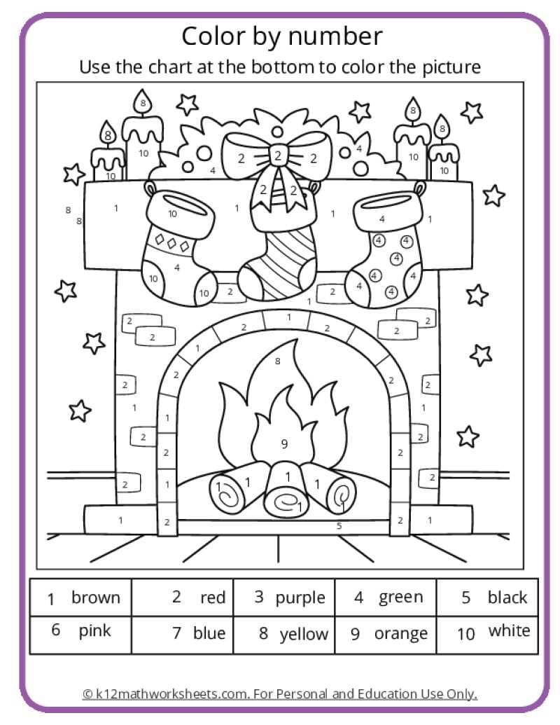 free printable christmas color by number printables for adults