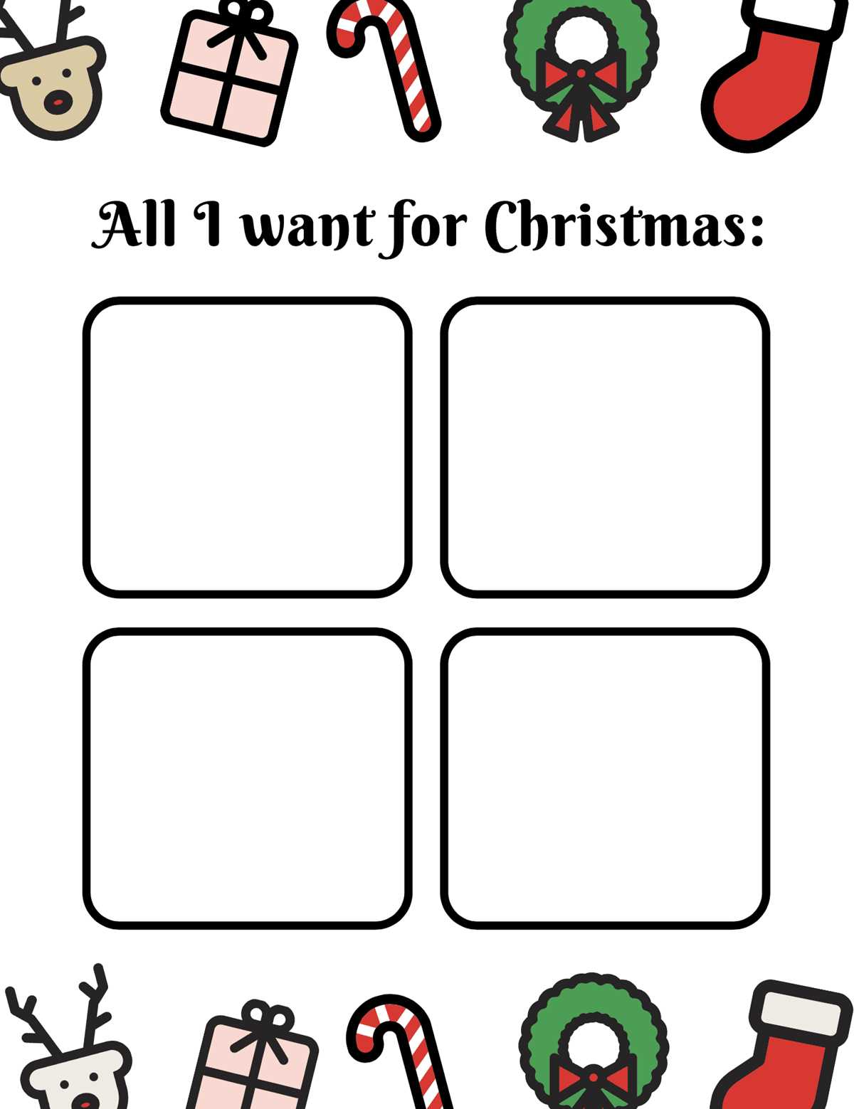free printable christmas lists