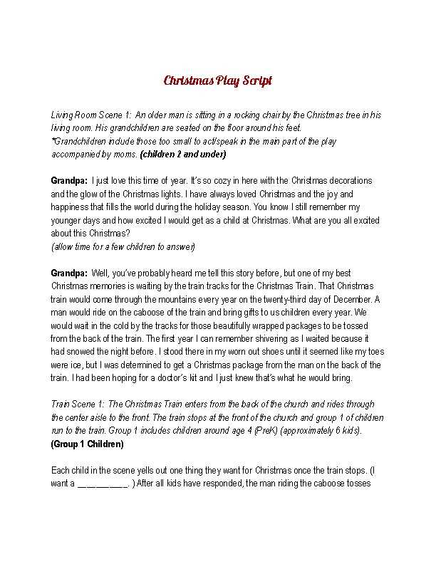 free printable christmas plays church