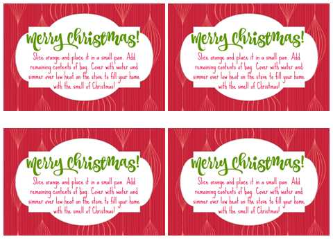 free printable christmas potpourri tags