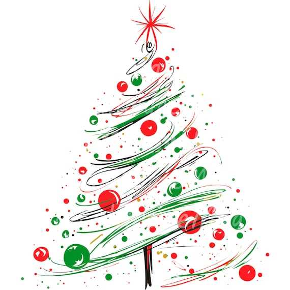 free printable christmas tree clipart