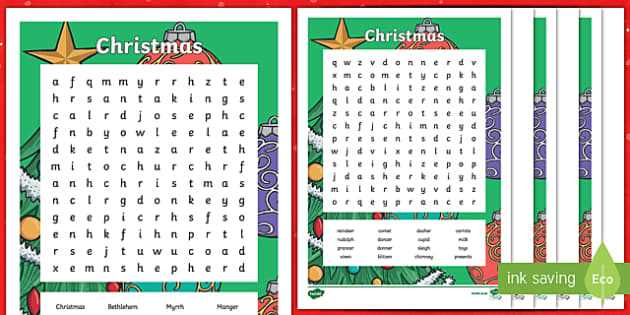free printable christmas word search puzzles